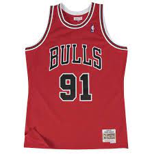 Camiseta nba de Rodman Chicago Bulls Rojo